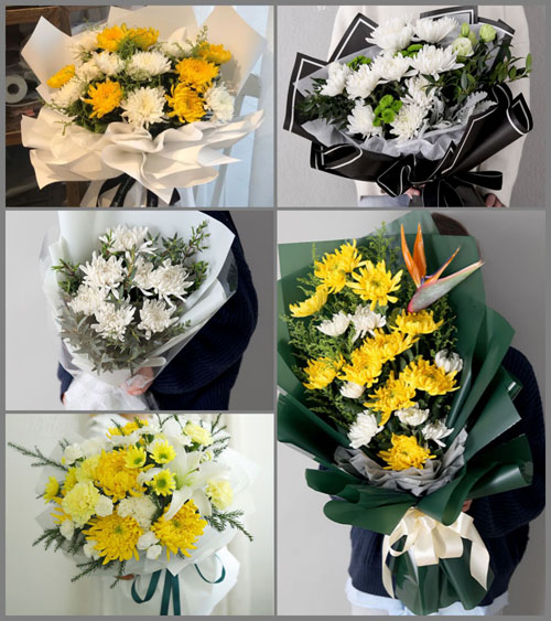 贵州六盘水盘县白事花束代送